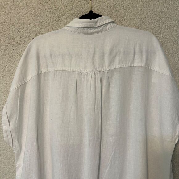 Orvis‎ Tops for Women - Linen Blend Womens Short Sleeve Shirts (White, XXL) - Picture 7 of 10